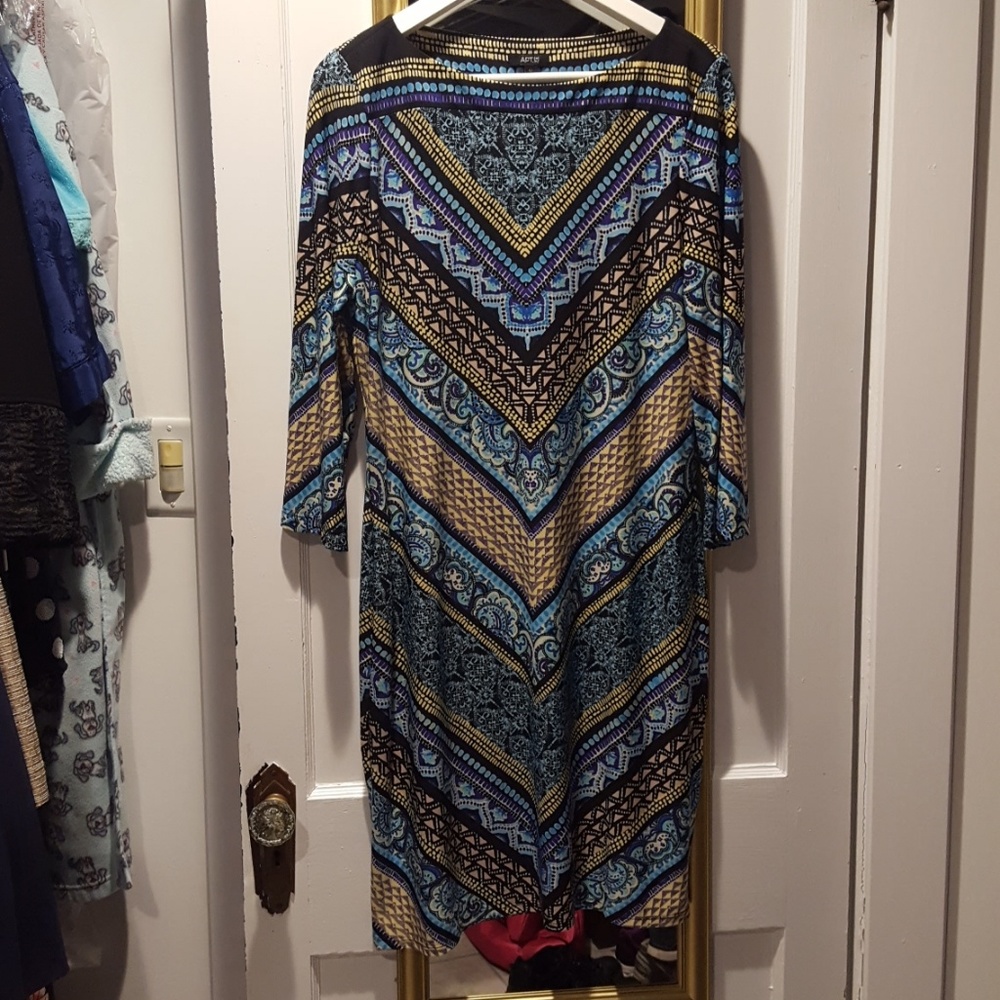 Apt 9 misses dress retro pattern